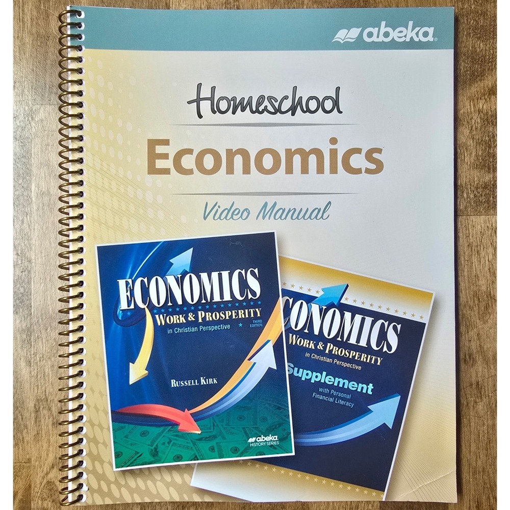 Abeka Homeschool Economics Video Manual Work & Prosperity Textbook Set